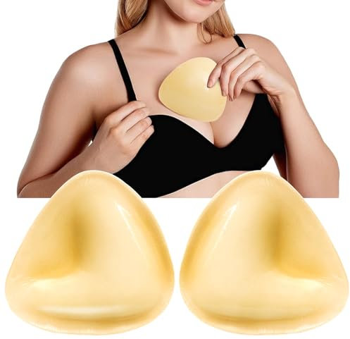 BARMI 2024 Newest Ultra Boost Inserts Double-Sided Adhesive Pads Sticky Bikini Padding Inserts for Sports Bra Swimsuit Yellow