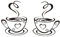 CRILSTYLEO Wandtattoo Kaffeetassen-aufkleber Café-kunstabdeckung Kaffeetassen-wandaufkleber Abnehmbare Tapete Für Küche
