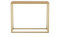 BETTSO - Konsolentisch - Sideboard Wohnzimmer - 100cm breit, 80cm hoch, 25cm tief - Beistelltisch aus Metall Pulverbeschichtet - für Flur, Wohnzimmer - Tischplatte Eiche Wotan - Gestell Gold