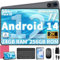 Tablet 12 Zoll Android 14 Tablet, 24GB(8+16)RAM+256 Storage(Expand to 1TB), Android Tablet mit Tastatur, Octa-Core, 2K 2000x1200 Display, 16MP Dual Kamera, 8000mAh, 5G WiFi,GPS,Bluetooth 5.0(Rosa)