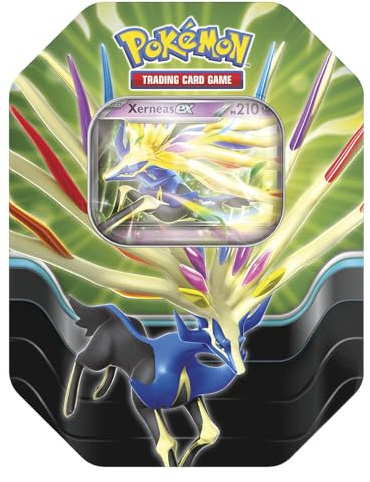 Bandai - Pokémon TCG: Spring EX Tin Card Game - PC10144 Multicolor - Collectible for Pokémon Anime Lovers - English Version