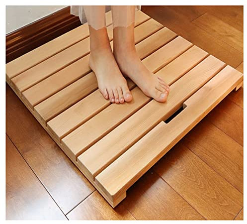 Bambus Duschwanne Tablett, Badematte Badezimmer, SPA, Dusche, Sauna, Moderne Lattenrost Fußmatte, Individualisierbar, 70x110cm/28x43in