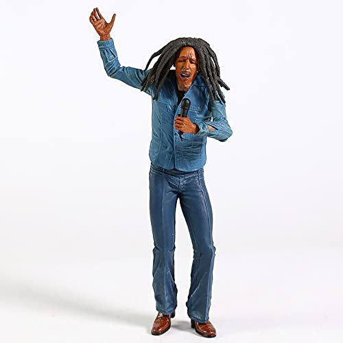 HLUONGTN Actfiguren Pvc Sammlung Moactfigur 17Cm Musik Legenden Bob Reggae Sänger Pvc Figur Sammlerstück Mospielzeug Figur Statue Anime Sammlung Figur Für Anime Fans