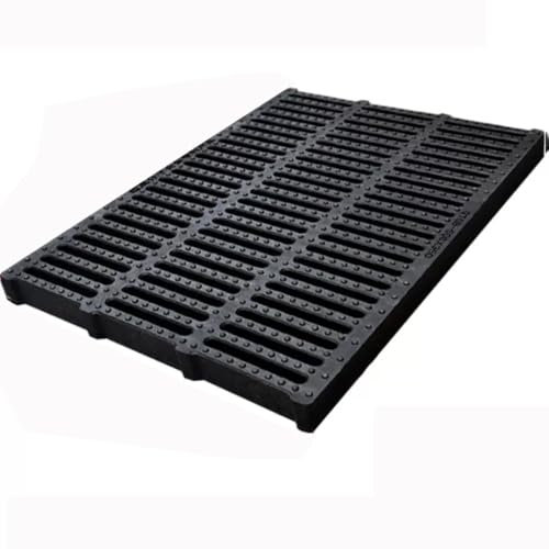 ZIUSFAC Ablaufrost Kunststoff Abwasserrost Regenrinnen Kanalgitter Schwarz Abflussgitter Garage Ablaufgitter Abflusssieb Ablaufabdeckung Gitterrost Kanalisation Abflussrost(50x40x4cm/19.7x15.7x1.6in)
