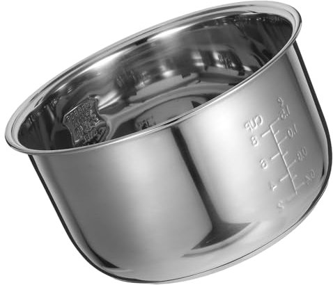 Alipis Stainless Steel Inner Pot for Rice Cooker 4l Replacement Cooking Bowl Compatible Electric Cookers Non-Coated Sturdy Pot for Kitchen Use