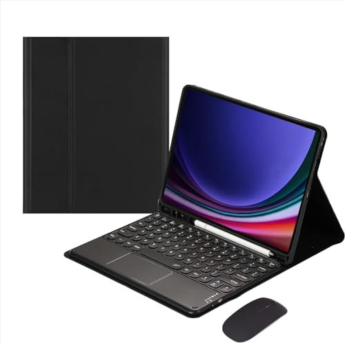 Bueuwe Funda con Teclado para Samsung Galaxy Tab A8 10.5 2022, Español ñ,Trackpad multitáctil, Teclado inalámbrico Desmontable,Negro
