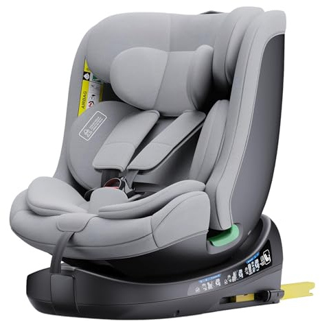 Siège auto bébé, I-SIZE 40-150 cm, 360° pivotant 0 à 36 kg évolutif, dès la naissance et jusqu'à 12 ans environ, Groupe 0/1/2/3, Isofix, RWF, FWF, Protections latérales sièges auto
