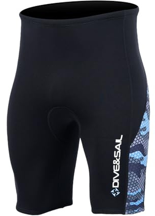doorslay Wetsuit Shorts Men, Neoprene Shorts, 2mm Thick Swim Leggings for Diving Surfing Water Sports, with Snorkeling Kayaking (L)