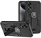 EITHNB Coque compatible avec le smartphone OPPO A58 4G avec béquille intégrée, de qualité militaire résistante aux chutes, coque de protection intégrale en caoutchouc TPU et polycarbonate rigide (noir