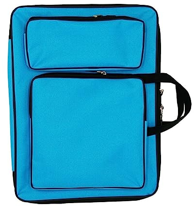Diogeynu Wasserabweisende Tragetasche für Studenten, Kunstarbeiten, Zeichenbrett, Malblock, Zeichenbrett, Tasche, himmelblau
