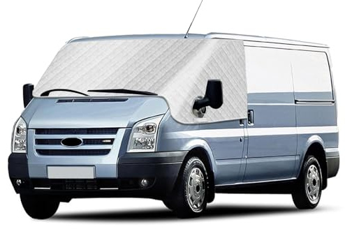 Auto Windschutzscheiben Abdeckung MK7 für Ford Transit MK7 2000-2014, Faltbare Externe Thermo Scheibenabdeckung Windschutzscheibenabdeckung Frontscheibenabdeckung