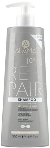 Alama Professional Alama Repair – Restrukturierendes Shampoo für geschädigtes und brüchiges Haar, 500 ml