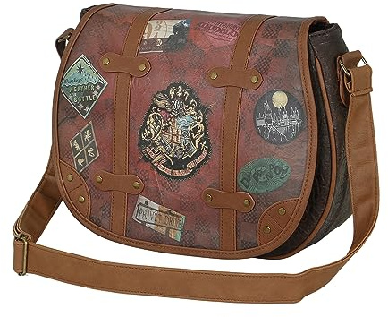 Harry Potter Railway-Bolso Muffin Grande, Marrón, 34 x 26 cm
