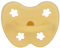 HEVEA farbiger Schnuller aus Naturkautschuk mit natürlichen Farbpigmenten, pflanzlich, kunststofffrei, ungiftig, umweltfreundlich, BPA-frei (Banana, 3-36 Monate kieferorthopädische)