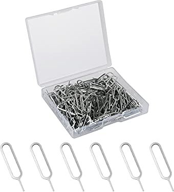 SCSpecial SIM Ejector Tool 200-teiliges Mobiltelefon SIM-Kartenfachöffner mit tragbarer Aufbewahrungsbox Auswurfstift Für die meisten Smartphones