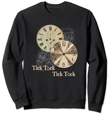 Großvateruhr Standuhr Uhr Uhrenrad Armbanduhr Taschenuhr Sweatshirt