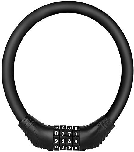 jingming Antivol de vélo, serrure à combinaison de code numéro,Mini portable peut être combiné librement, idéal pour vélo, moto, portail, clôture (noir)