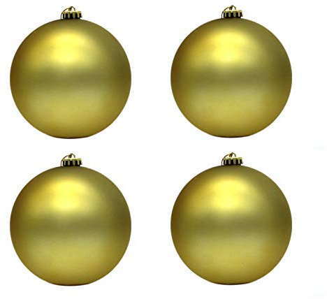 DARO DEKO Weihnachts-Kugel XXL Ø 15cm - 4 Stück Gold matt