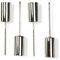 Riffelmacher 10861 - Stabkerzenhalter, aus Metall, 2,3 x 11 cm, 4 Stück, Silber, Gesteck, Adventskranz, Dekoration, Weihnachten