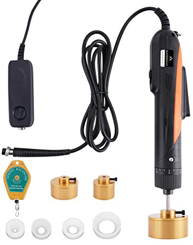 BAOSHISHAN Electric Speed Control Bottle Capping Machine Hand-Held Screw Capper 500-1000 RPM Speed for 10-50mm Bottle Cap