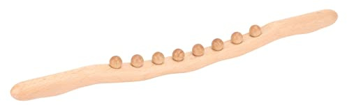 Professionelles Holztherapie-Massagegerät, 8 Perlen Body Roller Stick, Gua Sha Körperkonturierungswerkzeug, Lymphdrainage, Anti-Cellulite-Körperformung, Massagestange für die Rücken-Bauch(1#)