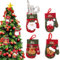 Weihnachten Bestecktasche Weihnachten Messer Gabel Taschen Handschuh Geformt Messer Gabel Tasche Besteckhalter Weihnachtsmann ​Elch Schneemann Weihnachtshandschuhe Tischdekoration 4 Stücke