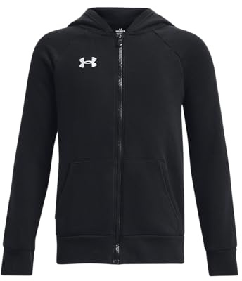 Under Armour Boy's UA Rival Fleece FZ Hoodie Shirt Black