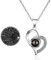 Collana personalizzata con proiezione di foto, Coppia, in argento 925 regalo Ti amo in 100 lingue ciondolo gioiello per donne ragazze