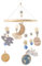 Mobile Baby Windspiele, Weltraum Windspiel mit Filzbällen Mond Sterne Babyzimmer Holz Mobile Baby Neugeborene Jungen Mädchen Bettglocke Anhänger zum Aufhängen Babybett Kinderbett Wickeltisch Deko