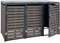 3er Mülltonnenverkleidung HWC-K14, Mülltonnenbox Mülltonnenabdeckung, 119x205x84cm WPC Metall 109kg - anthrazit
