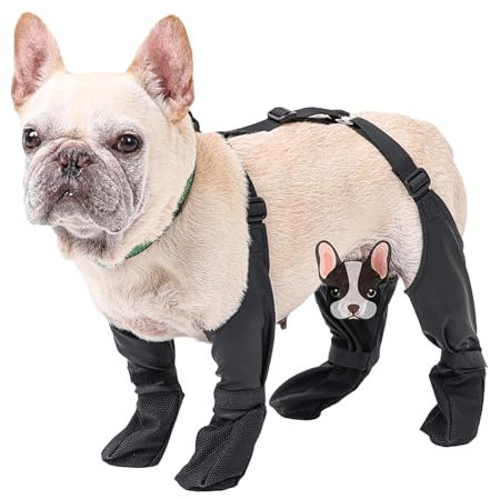 Leggings per Stivali per Cani | Stivali da Pioggia per Cani Impermeabili | Stivaletti Antipioggia per Cani Paws Regolabili per l'inverno | Stivali per Cani Proteggi Zampe Calzini con bretell