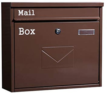 JDSHFEN Cassetta Postale, Cassette delle Lettere di Sicurezza per Appartamento Domestico in Stile Inglese con Serratura in Acciaio zincato con 2 Chiavi per Parete Esterna