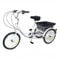 YESTAIM 20 Zoll Dreirad Einkaufskorb Für Erwachsene Seniorenfahrrad Rikscha Dreirad 8 Gang Leichtgewicht Korbfahrrad Höhenverstellbar Faltbar Heimtrainer Sport Outdoor Klappdreirad (Weiß)