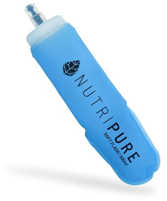 NUTRIPURE | Soft Flasque/Flasque Souple | Hydratation Rapide et Pratique pendant l'Effort | Gourde Sport d'Entraînement 500 mL | Valve avec Débit Elevé et Fermeture Hermétique | sans BPA/Phtalates