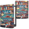 kwmobile Étui Compatible avec Pocketbook InkPad 4 / Color 3 / Color 2 Coque - Étui à Rabat magnétique Tablette eReader Similicuir avec Sangle - Multicolore