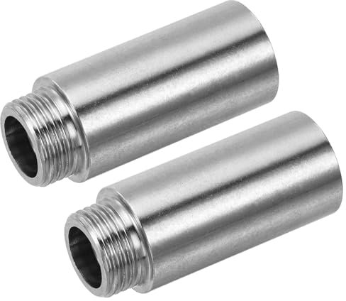 Unifizz Shower Head Extension Arm,60mm Shower Arm Extension Shower Head Extender 201 Stainless Steel G1/2 Male to Female Thread 2Pcs