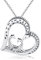 HUKKUN Giraffe Halskette Sterling Silber Giraffe Anhänger Halskette Giraffe Schmuck für Frauen