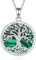 EUDORA Harmony Ball Arbre de Vie Malachite Collier pour Femmes Hommes S925 Argent Sterling, Vintage Noeud Celtique Arbre de Vie Pendentif Malachite Amulette Yggdrasil Bijoux Cadeaux, 20+2