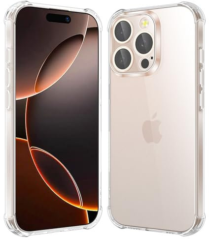 YIRSUR Camera Cover Case for iPhone 16 Pro Max 6.9 Inch, Advanced Air Cushion Drop Protection, [Non-Yellowing] Shockproof Transparent TPU Clear Bumper for iPhone 16 Pro Max - Crystal Clear