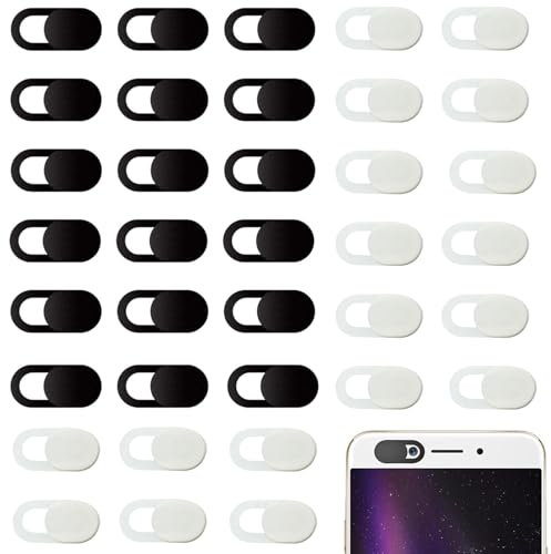 ARROMI 36 Stück Handy Kamera Abdeckung, Laptop Kamera Abdeckung, Kamera Abdeckung Handy, für Computer Laptop, Smartphone, PC, Handyzubehör -Schutz Ihrer Privatsphäre Online (Weiß Schwarz)