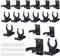 Sockelleisten Clips,18 Stück Küchensockel Befestigung Clips,Küchen Sockelblende mit 36 Schrauben,Küchen Sockelleisten Clips,Küche Sockelleisten Clips,Küchensockelclips für 28-32mm Küchenfüße