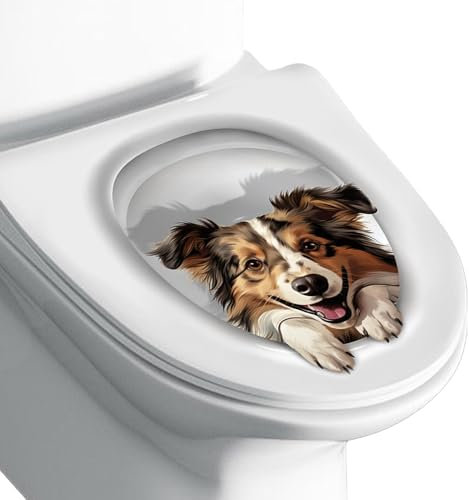 Cat Window Sticker - Toilet Decals Funny, 3D Cat Toilet Stickers | 3D Cartoon Animal Bathroom Stickers, Toilet Lid Decoration Renovation Adhesive Wall Stickers for Water Tank, Window, Toilet Seat
