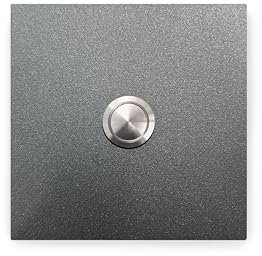 KTC-Home PREMIUM Türklingel Eisenglimmer- Gewölbt Drucktaster - Größe: 9x9cm - DB 703- UV & Witterungsbeständig - Pulverbeschichtet