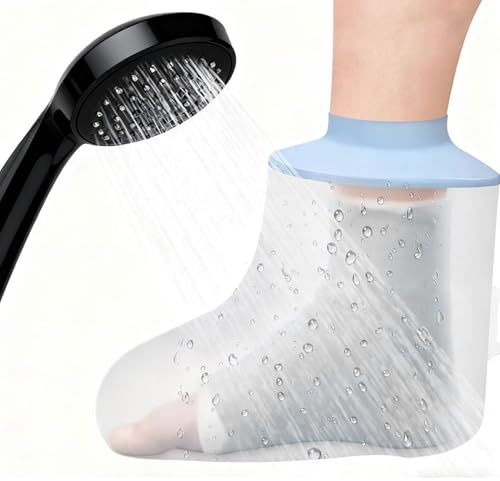 Waterproof Foot Cover for Shower, Waterproof Foot Cast Cover for Shower Ankle, Shower Foot Protector, Foot Protector for Showering, Waterproof Foot Cover, Foot Shower Protector, Shower Sock Waterproof