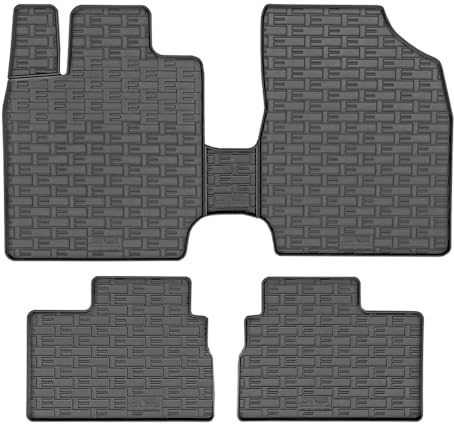 CIKCAR Satz Gummimatten kompatibel mit Leapmotor T03 2024- (3-teilig), Schwarz