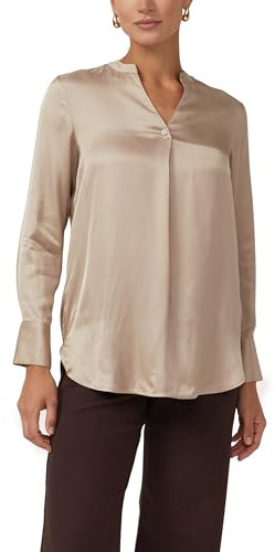 s.Oliver Damen Elegante Satin-Bluse mit Manschetten Bluse Langarm