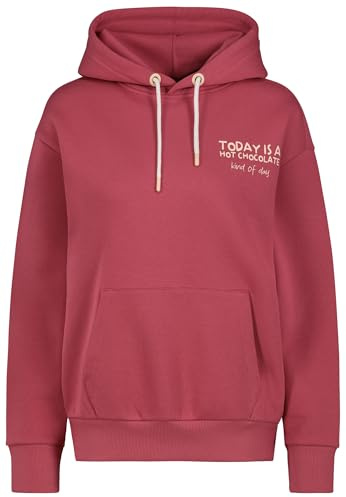 Sublevel Damen Kapuzenpullover Hoodie mit Getränkeprint, Kängurutasche pink L