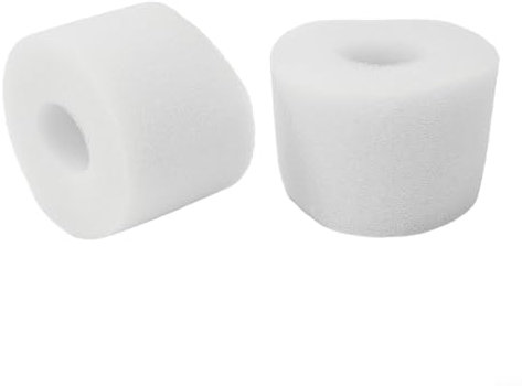 Lot de 2 filtres en mousse réutilisables compatibles Intex S1 pour maintenir efficacement votre spa (blanc)