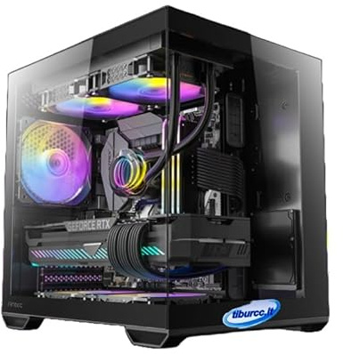 Computer Gaming PC Panoramico mini doppia camera (R5 7500F, RTX 5070 12GB) 32GB RAM 1TB NVMe WIFI Bluetooth
