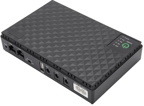 YWBL-WH Mini Batterie de Secours UPS, Alimentation sans Interruption Portable 10 400 MAh avec Options de Sortie USB 5 V DC 5 V 9 V 12 V POE 15 V 24 V, pour Caméra de sécurité Modem (Prise UE 85-265V)